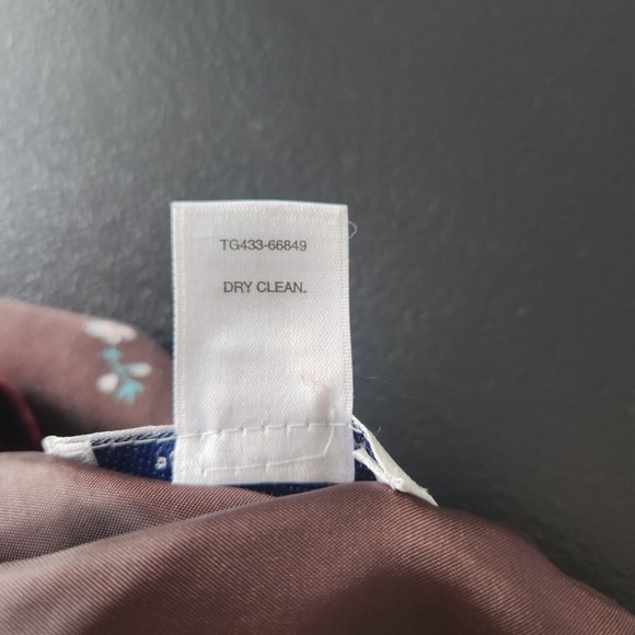 Vintage Pendleton Silk Floral Midi Skirtโ Brown Pink A Line Wool Women's Size 14 - Picture 12 of 14